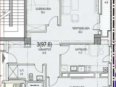 3 Սենյականոց բնակարան, Ադոնց փող, Արաբկիր (Երևան) view 1
